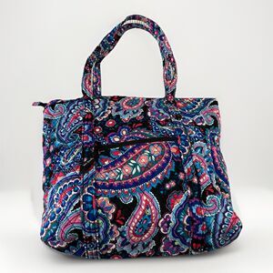 Vera Bradley Glenna Diaper Bag Haymarket Paisley Quilted Floral Tote Pockets